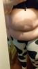 Rippling Belly Flab in Cow Leggings